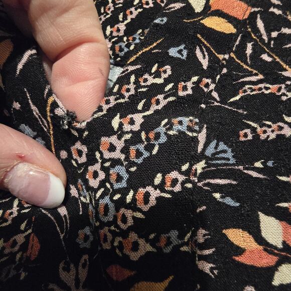 Maeve By Anthropologie Dark Floral Dress SM Ditsy Tiered Boho Cottage Festival - Picture 8 of 15